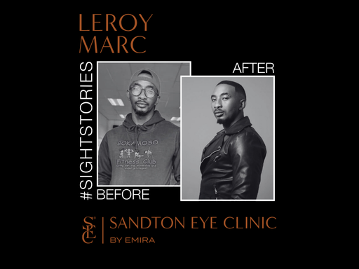 PRK Vision Correction: Leroy Marc on Embracing Clarity 1 Leroy's before and after PRK Journey at Sandton Eye Clinic