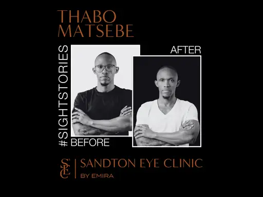 Thabo's before and after PRK Journey at Sandton Eye Clinic