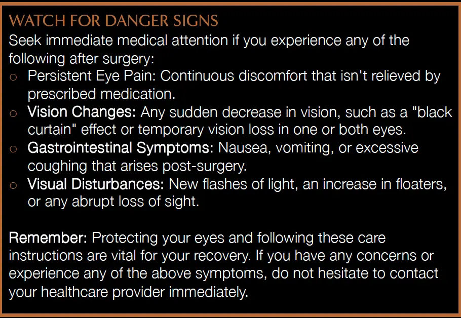 Cataract Danger Signs